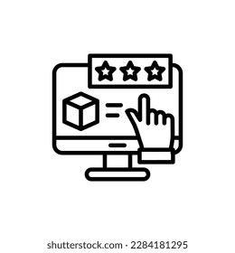 Bewertungssymbol in Vektorgrafik. Illustration