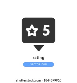 rating icon vector illustration. rating icon glyph design.