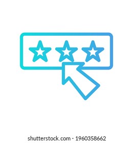 Rating icon vector illustration in gradient style about marketing and growth for any projects, use for website mobile app presentation