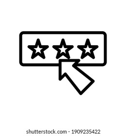 Rating icon vector illustration in line style about marketing and growth for any projects, use for website mobile app presentation