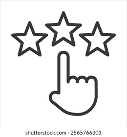 Rating Icon Vector Illustration Outline Style