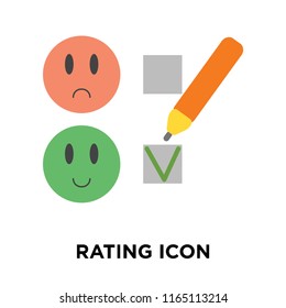 Rating icon vector isolated on white background, Rating transparent sign , question symbols
