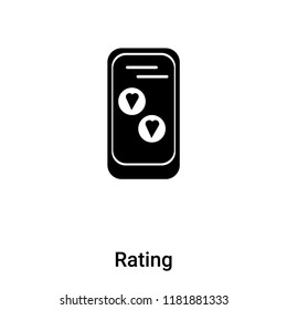 Rating icon vector isolated on white background, logo concept of Rating sign on transparent background, filled black symbol