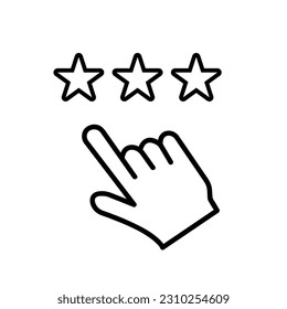 Rating icon vector isolated on white background for your web and mobile app design, Rating logo concept