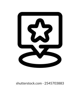 Bewertungssymbol. Vektorliniensymbol für Ihre Website, Ihr Handy, Ihre Präsentation und Ihr Logo-Design.