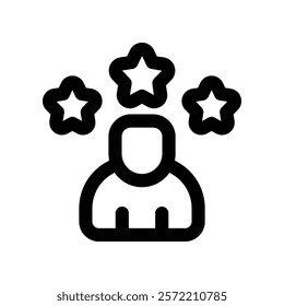 rating icon. vector line icon for your website, mobile, presentation, and logo design.