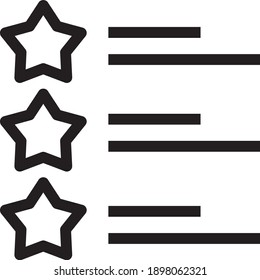 rating icon vector on white background
