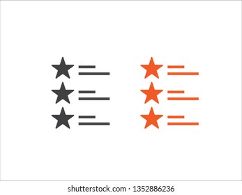 Rating icon vector, review icon vector isolated on white background.