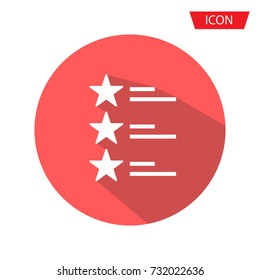 Rating icon vector, review icon vector isolated on background.