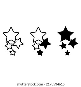 Juego de vectores de icono de clasificación. Colección de signos de ilustración de clasificación. Símbolo de estrella. logotipo de evaluación.