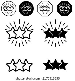 Rating icon vector set. Review illustration sign collection. experience symbol. Testimonial logo. Ambassador mark. 