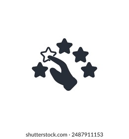 rating icon. vector.Editable stroke.linear style sign for use web design,logo.Symbol illustration.