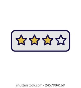 rating icon with white background vector stock illustration