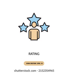 rating icons  symbol vector elements for infographic web