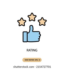 rating icons  symbol vector elements for infographic web