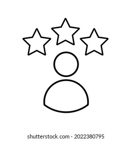 Rating icon.Vector illustration isolated on white background.Eps 10.