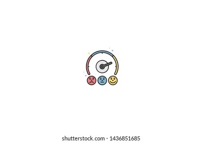 Rating label icon in trendy flat style isolated on white background. Rating label symbol. Vector illustration