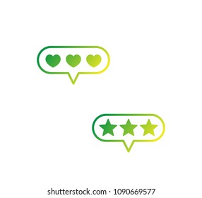 rating, likes, feedback vector icons on white