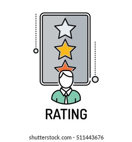 RATING Line icon