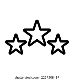 Icono de línea de clasificación. Efecto, magia, recompensa, diferencia, encantamiento, impresión, vacaciones, diversión, radiación, luz cósmica, votación, méritos, revisión. Concepto de logro. Icono de línea negra del vector