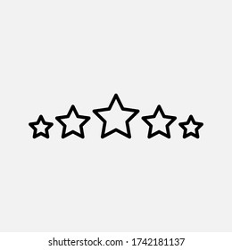 Rating Line Icon. Star And Best, Recommend Symbol. Logo. Outline Design Editable Stroke. For Yuor Design. Stock - Vector Illustration