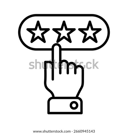 Rating line icon vector illustration