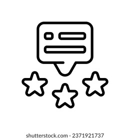 rating line icon. vector icon for your website, mobile, presentation, and logo design.