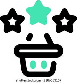 Rating line style icon vector design and illustration template