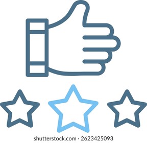 Rating Line Two Colour Icon