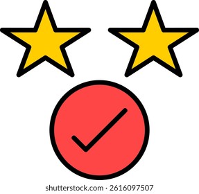 Rating Line Vector Icon Design