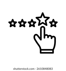 Rating Line Vector Illustration On White Background.