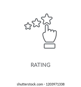 Rating linear icon. Rating concept stroke symbol design. Thin graphic elements vector illustration, outline pattern on a white background, eps 10.