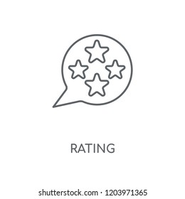Rating linear icon. Rating concept stroke symbol design. Thin graphic elements vector illustration, outline pattern on a white background, eps 10.