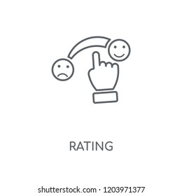 Rating linear icon. Rating concept stroke symbol design. Thin graphic elements vector illustration, outline pattern on a white background, eps 10.