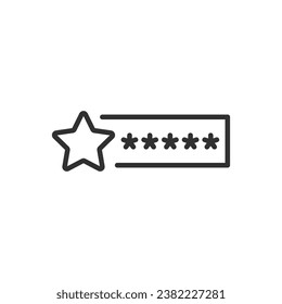 Rating, linear icon. Stars. Line with editable stroke