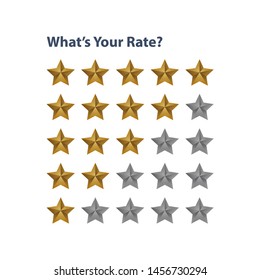 rating luxury star for review app illustration vector