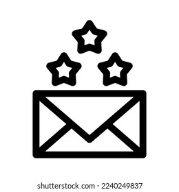 rating mail icon or logo isolated sign symbol vector illustration - high quality black style vector icons
