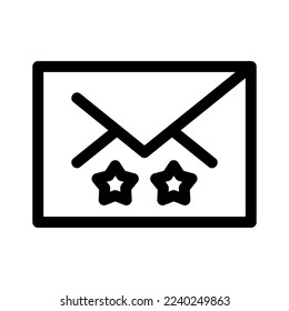 rating mail icon or logo isolated sign symbol vector illustration - high quality black style vector icons

