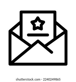 rating mail icon or logo isolated sign symbol vector illustration - high quality black style vector icons
