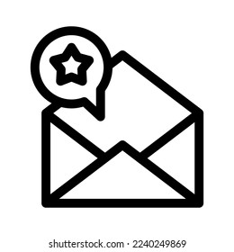 rating mail icon or logo isolated sign symbol vector illustration - high quality black style vector icons
