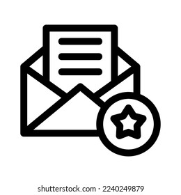 E-Mail-Symbol oder Logo einzeln auf Zeichen, Vektorgrafik - qualitativ hochwertige Vektorsymbole mit schwarzem Hintergrund
