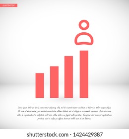 rating men vector icon eps 10 , Lorem ipsum Flat design