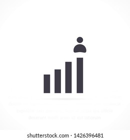 rating men vector icon eps 10 , Lorem ipsum Flat design