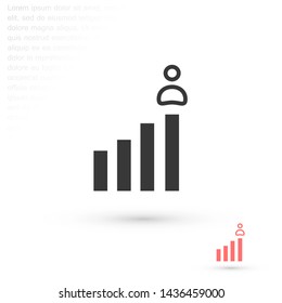 rating men vector icon eps 10 , Lorem ipsum Flat design