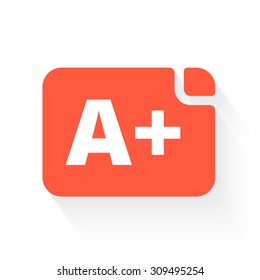 rating in orange with drop shadow on white