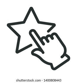 rating ot feedback - minimal line web icon. simple vector illustration. concept for infographic, website or app.