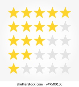 Rating rank stars symbols. Vector illustration
