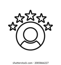 Rating, Review, or feedback icon vector illustration. Customer rating icon vector design template. Customer Review Feedback with Star vector icon design for website, symbol, logo, sign, app, UI.