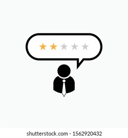 Rating, Review Icon. Customer Feedback Symbol. Applied for Design, Presentation, Website or Apps Elements - Vector. 