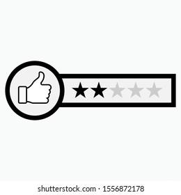 Rating or Review Icon. Customer Feedbacks Illustrations As A Simple Vector Sign & Trendy Symbol for Design and Sport Websites, Presentation or Application.